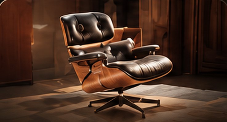Leather lounge chair